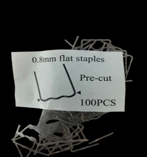 0,8 flat staples pre cut 